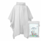 Durable white poncho PETRA packed in bag