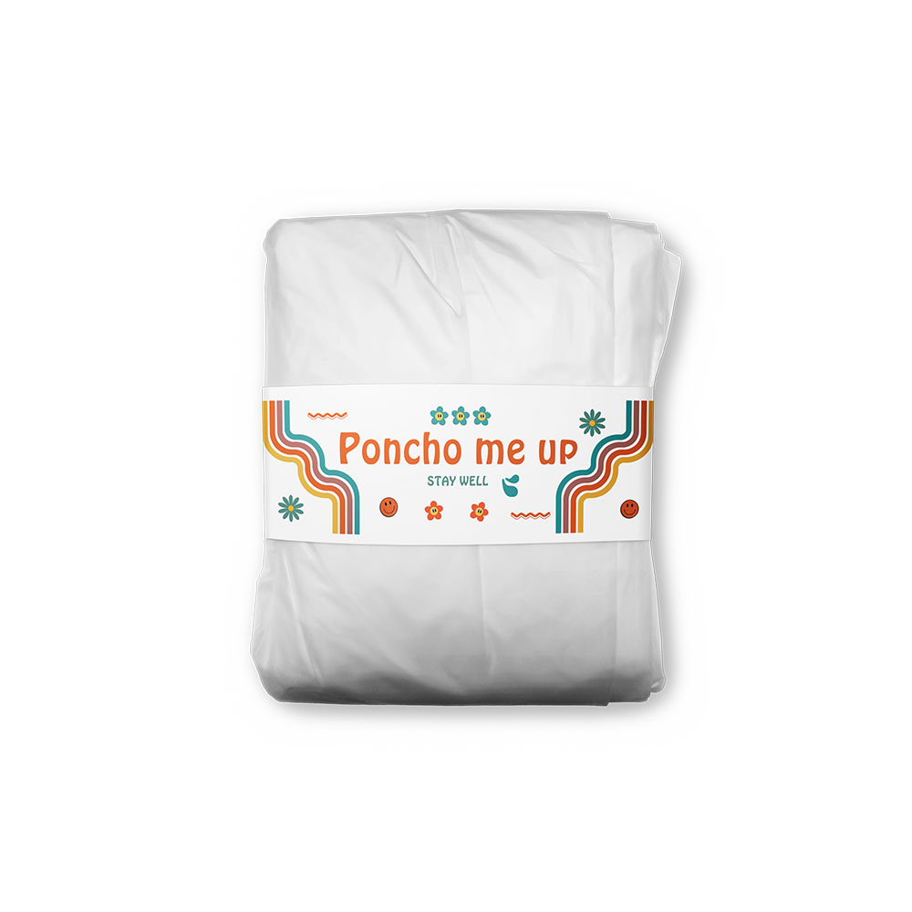 Compostable rain poncho JURGEN packaging example