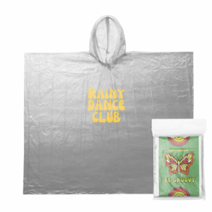 Light recycling poncho BIRGIT transparent with bag